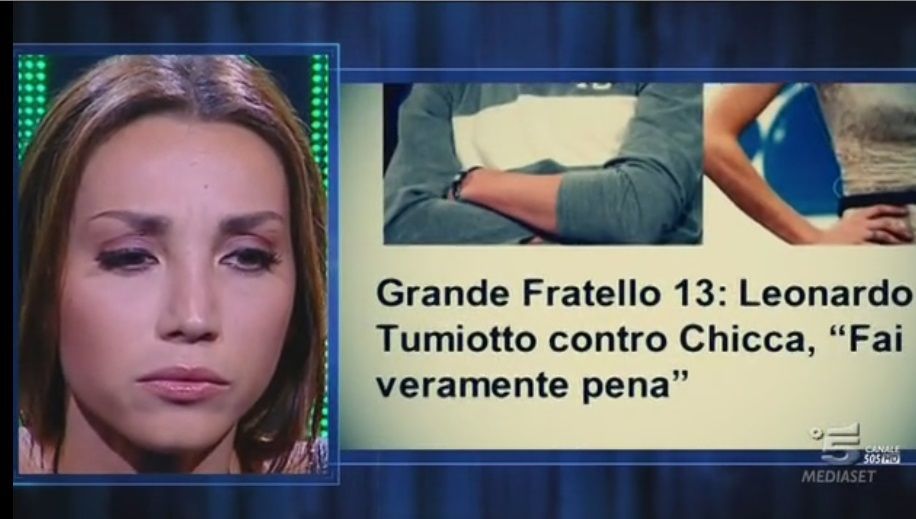 Leonardo Tumiotto contro Chicca Rocco del GF 13