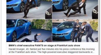 Salone Francoforte 2015: paura per un malore al CEO di BMW