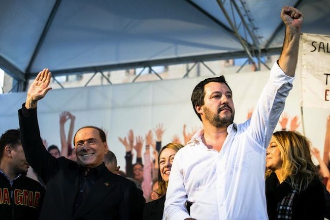 Matteo Salvini in piazza a Bologna