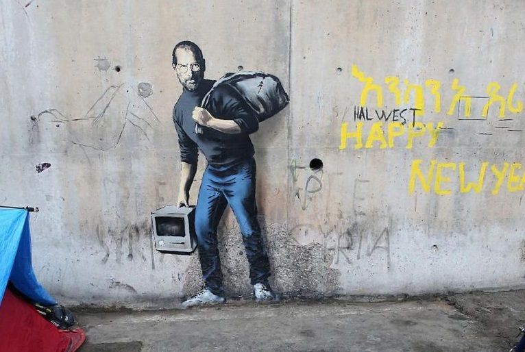 Steve Jobs - murales di Banksy a Calais