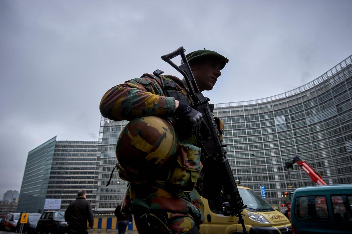 L'esercito nelle strade di Bruxelles