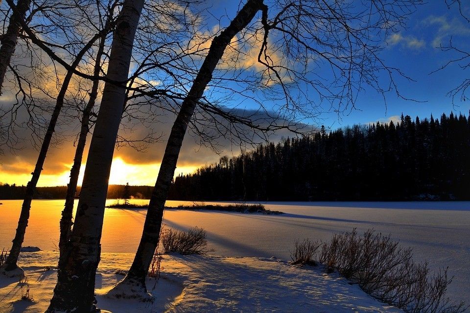 tramonto invernale