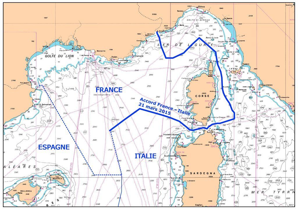 I nuovi confini marittimi, dopo l'accordo Italia-Francia