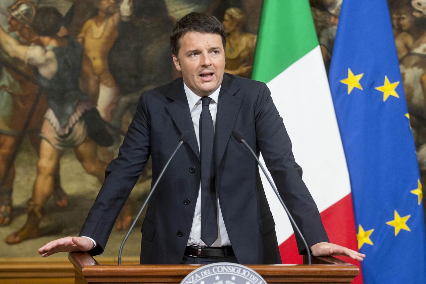 Palazzo Chigi Dichiarazioni di Matteo Renzi su attentati a Bruxelles