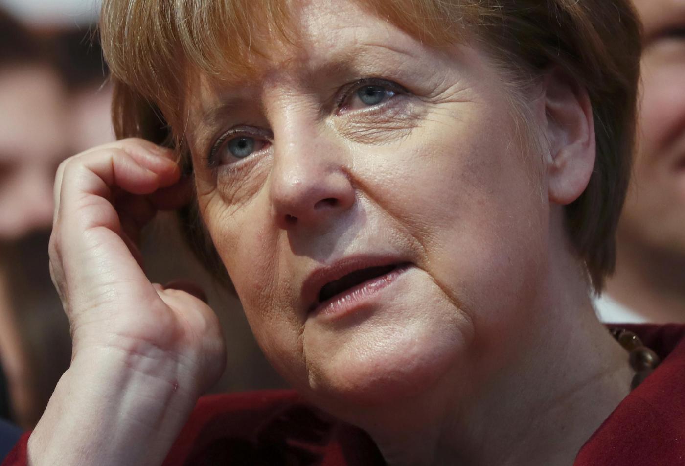 Germania, Merkel a comizio in Baden Wuerttemberg in vista elezioni
