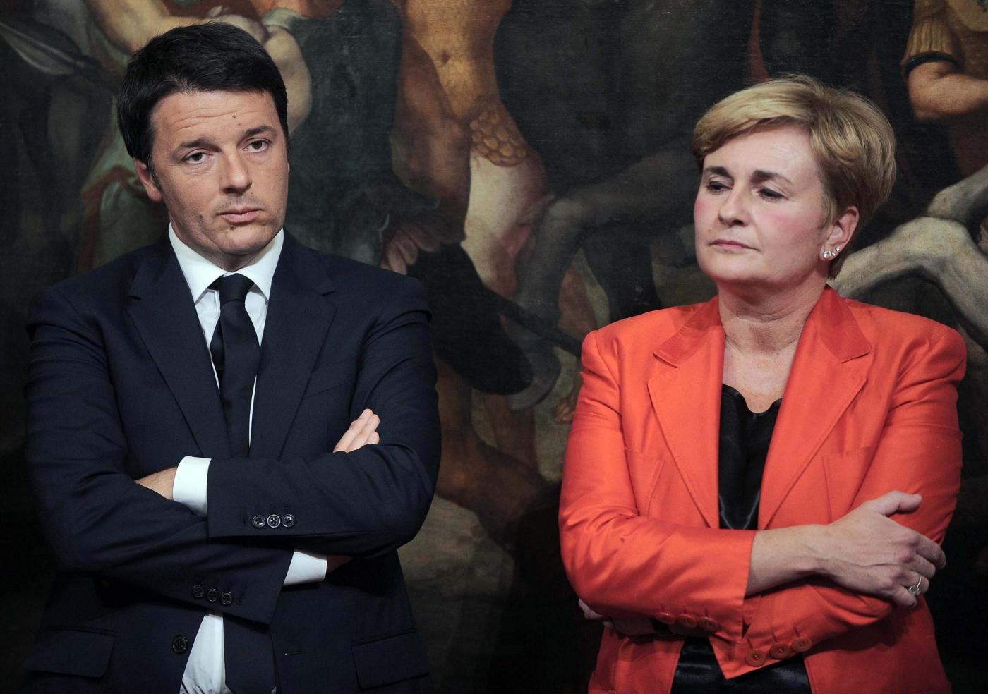 Federica Guidi e Matteo Renzi