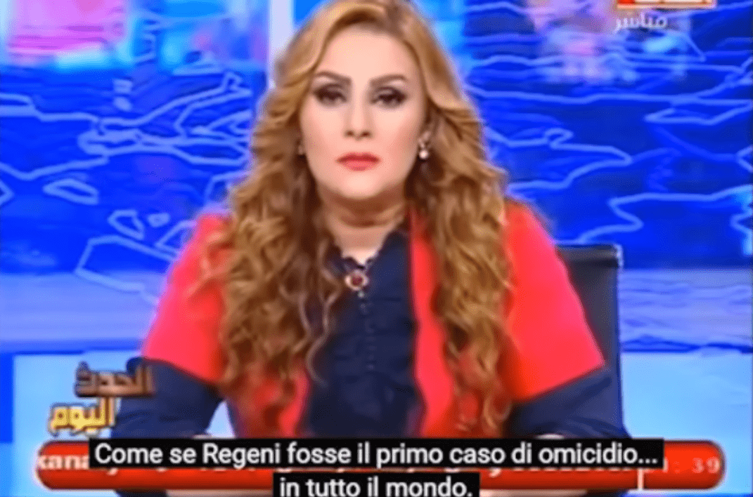 presentatrice tv egiziana contro Giulio Regeni