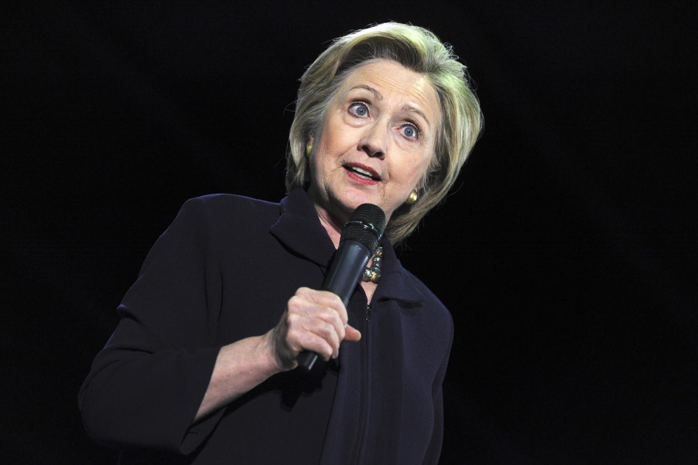 Hillary Clinton in campagna elettorale al Camden County College di Blackwood, New Jersey