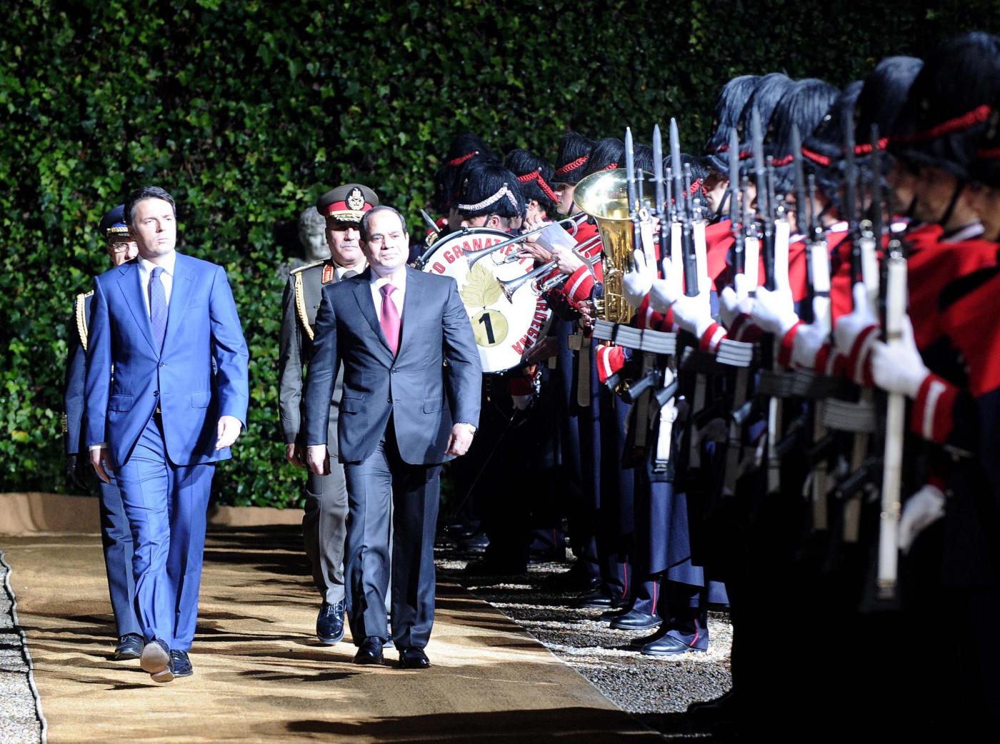 Matteo Renzi riceve il Presidente egiziano Abdel Fattah Al Sisi