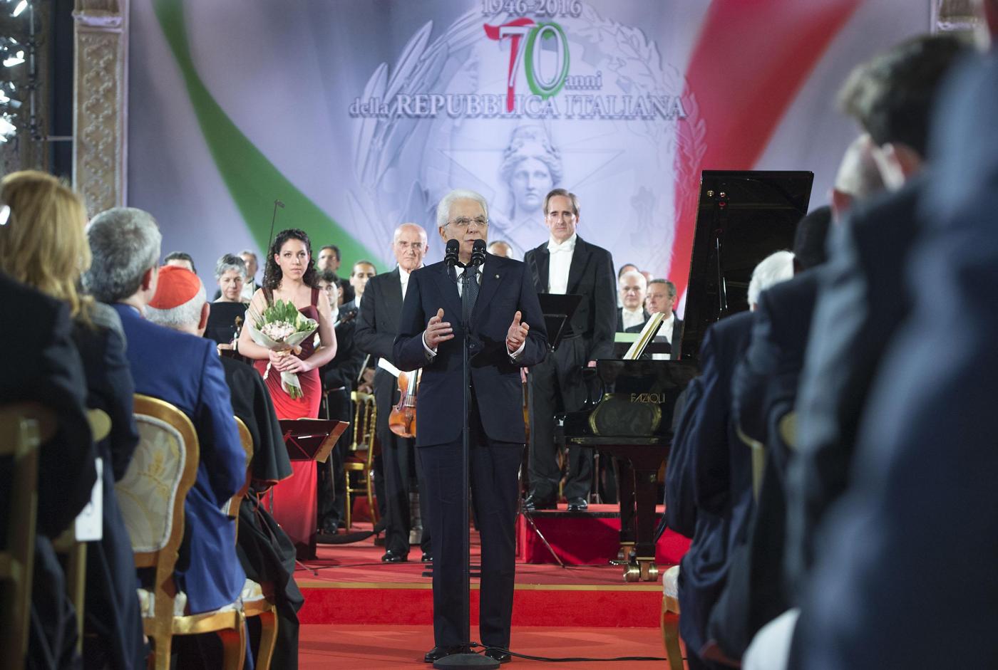 Quirinale concerto per celebrare i 70 anni della Repubblica Italiana