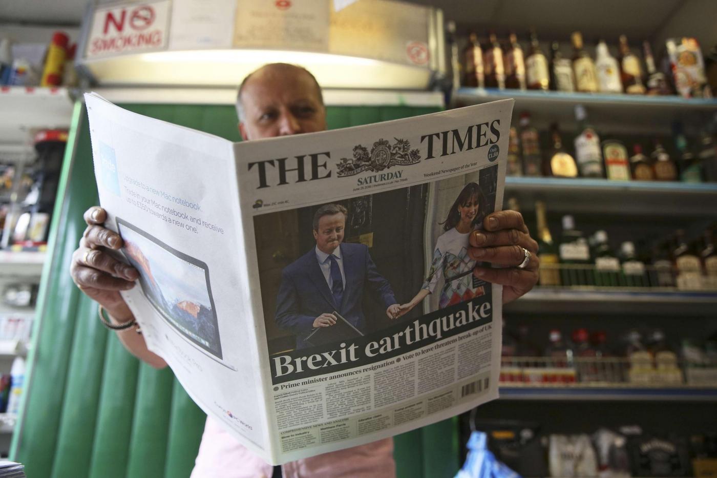 Le prime pagine dei giornali inglesi il giorno dopo Brexit
