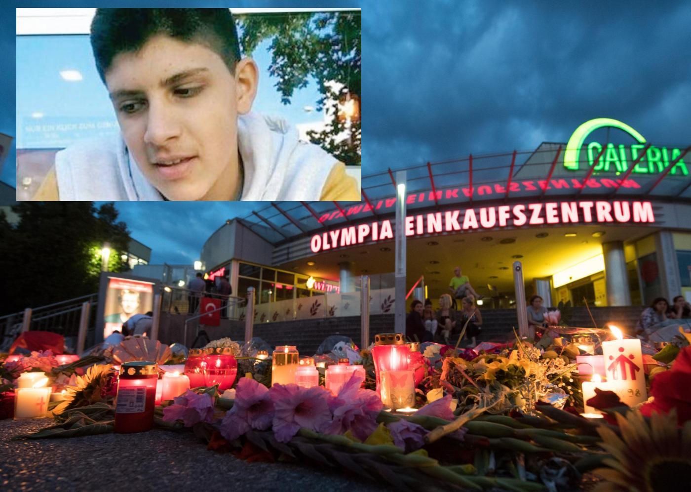 Omaggio alle vittime del centro commerciale Olympia Shopping a Monaco di Baviera