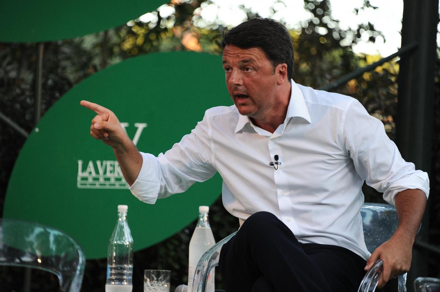 Il presidente del Consiglio Matteo Renzi ospite degli Incontri al Caffè de La Versiliana