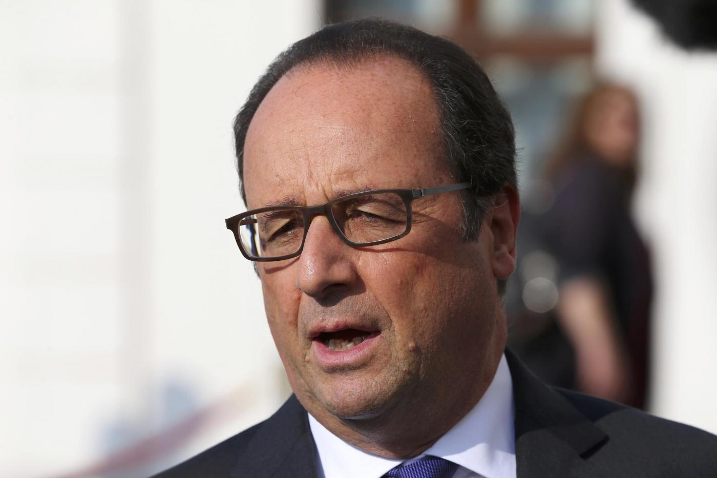 Il presidente francese Francois Hollande al summit EU di Bratislava