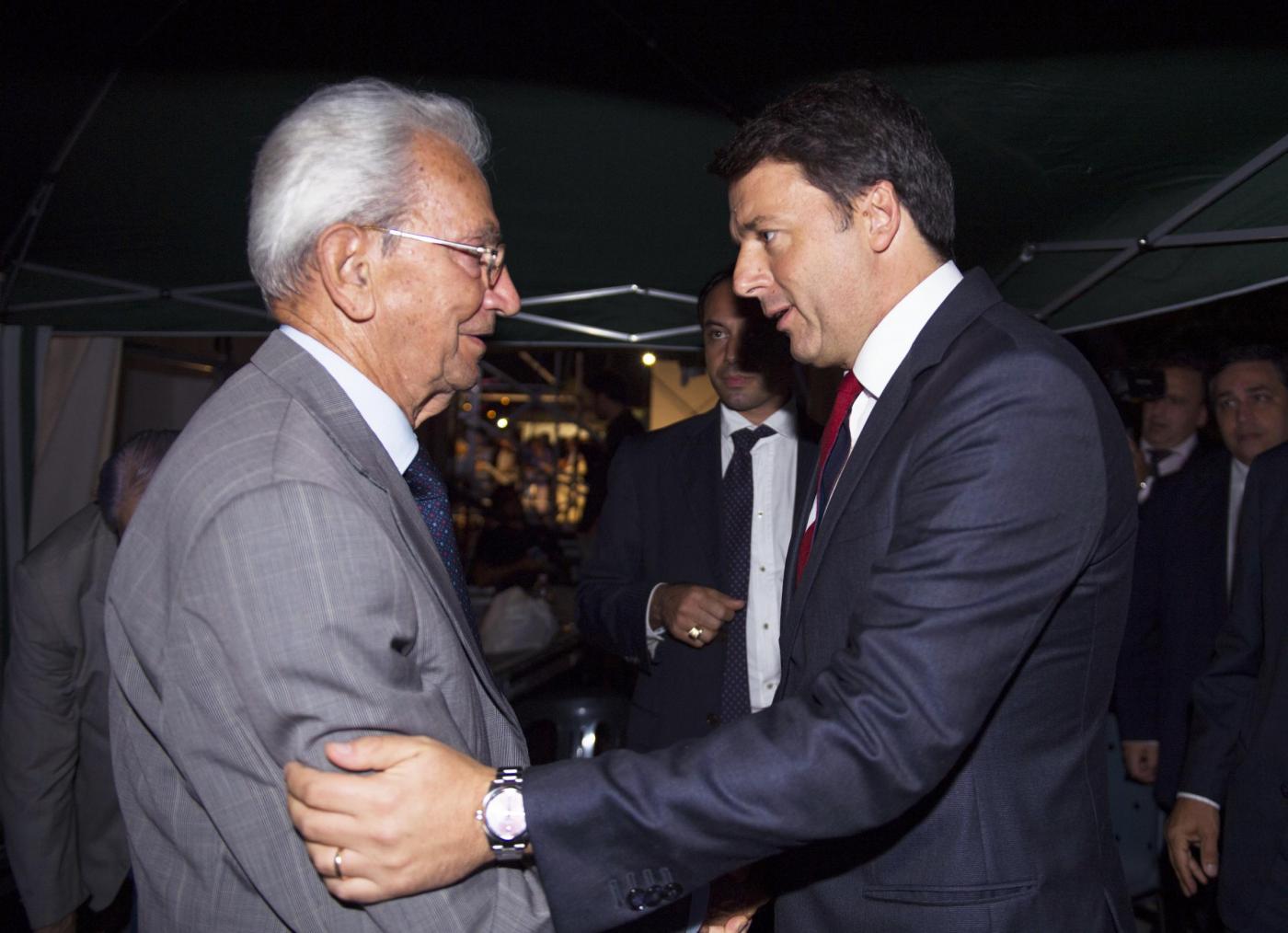 Matteo Renzi alla festa dell'Unità di Bolgna