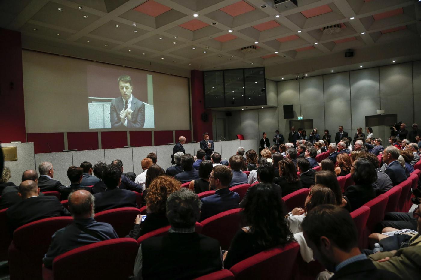 Matteo Renzi intervistato dal vice direttore de La Stampa Massimo Gramellini