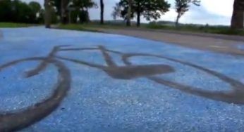 Pista ciclabile in Polonia che si illumina di notte: merito della luce solare