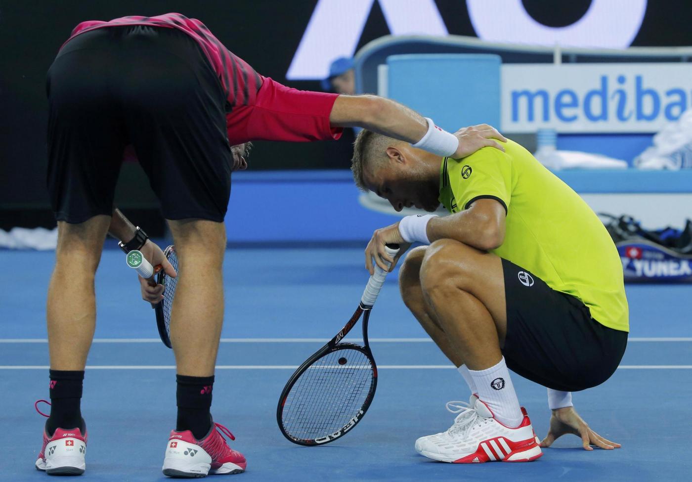 Australian Open 2017 Wawrinka colpisce sui testicoli Martin Klizan