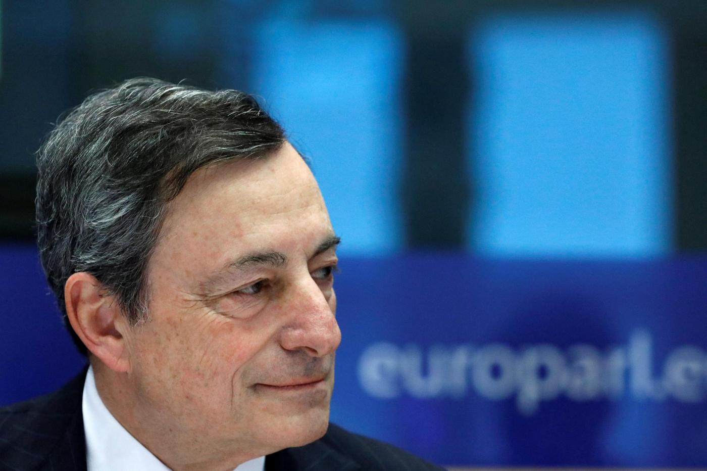 Bruxelles, il presidente BCE Draghi alla commissione affari monetari