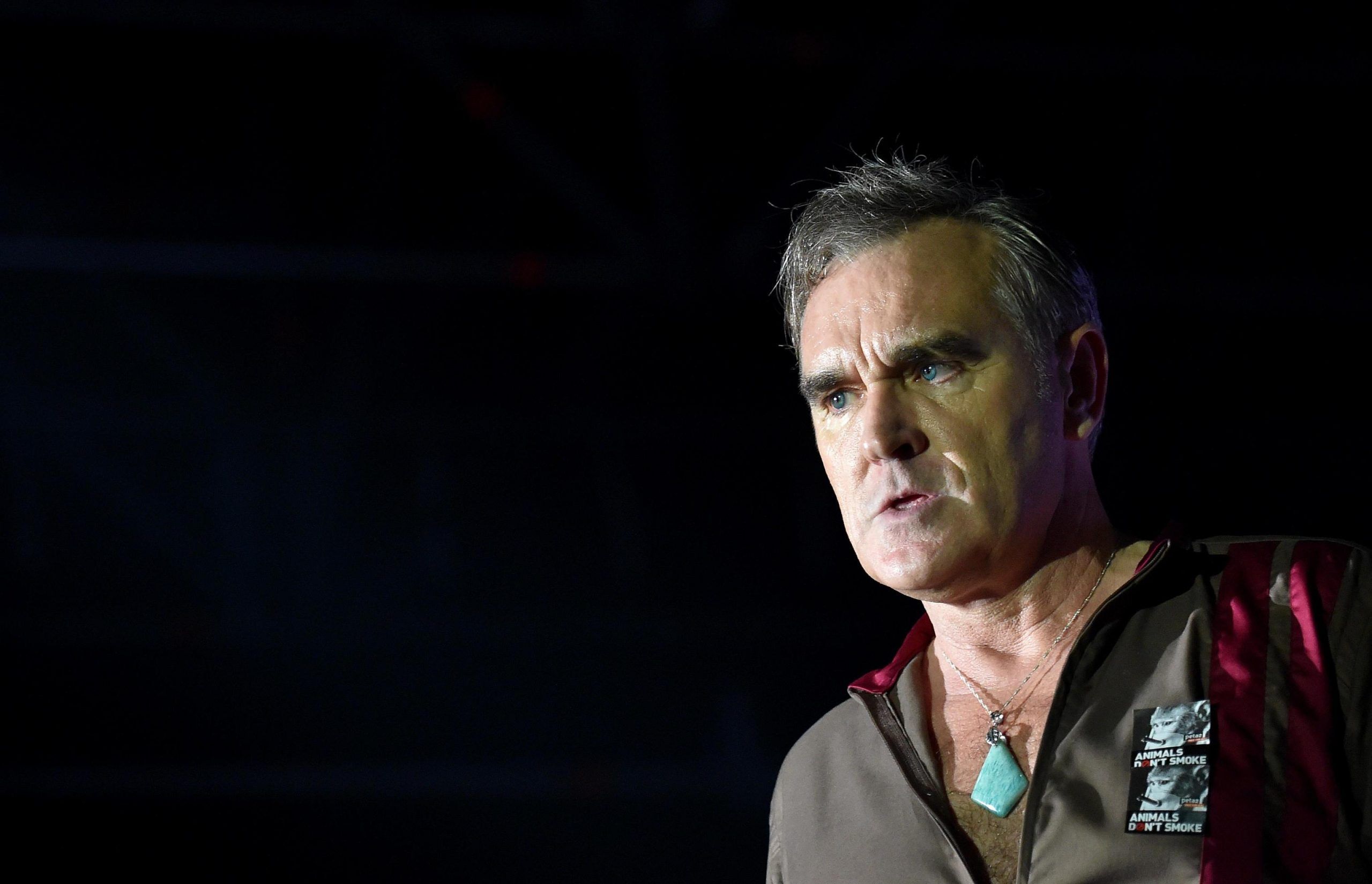 Former Smiths frontman Morrissey performs on stage