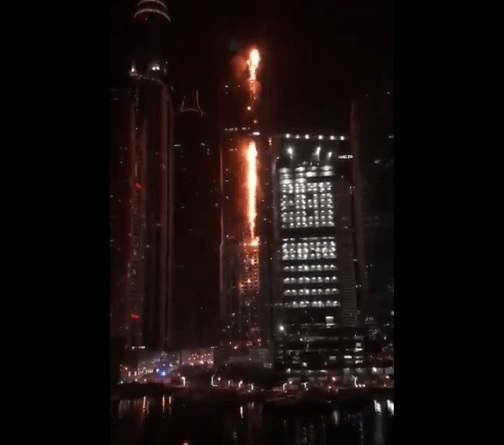 dubai incendio grattacielo