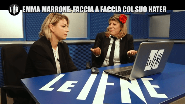 Emma Marrone incontra un hater a Le Iene