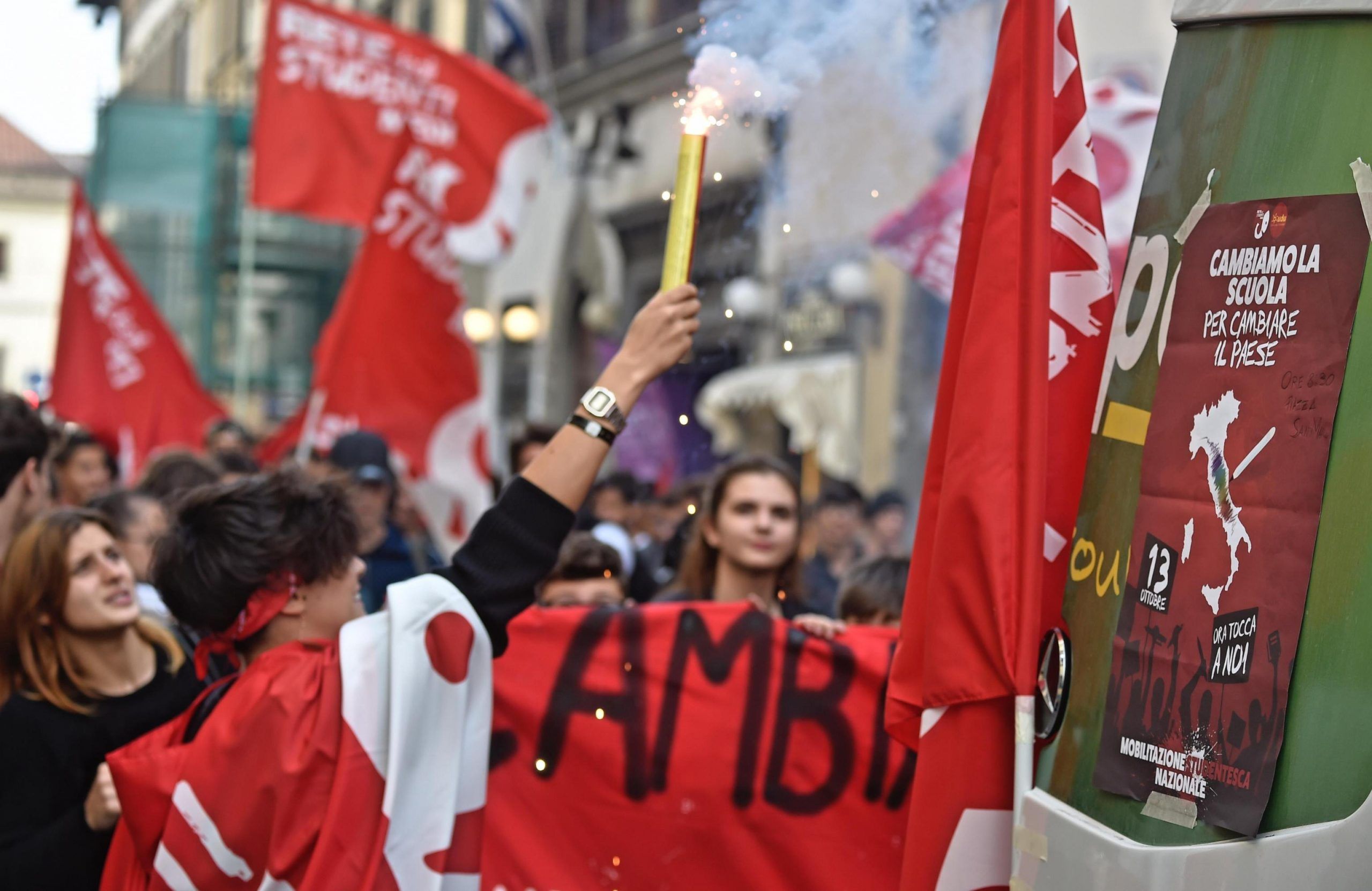 Protesta studenti scuole e università