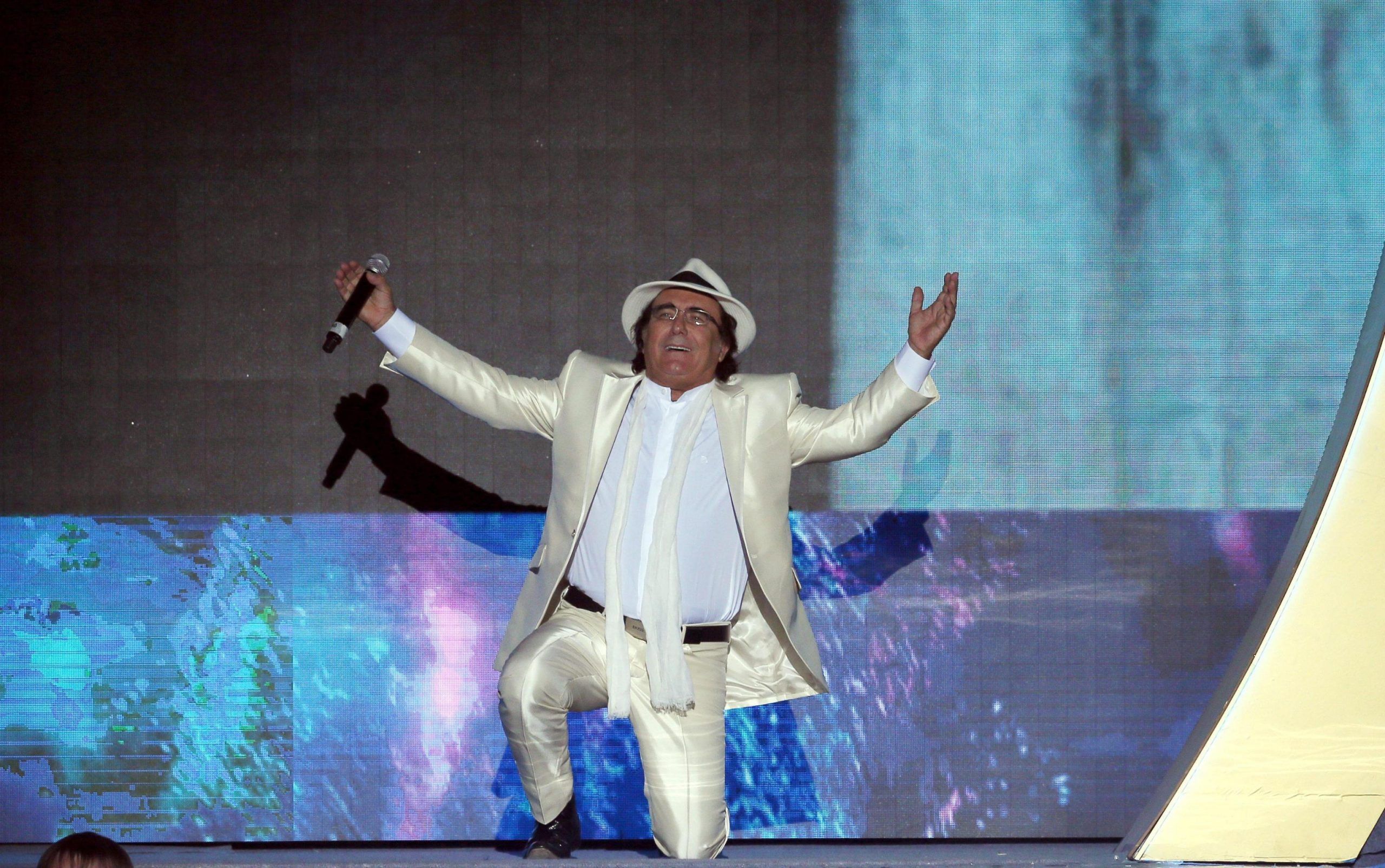 Italian singer Al Bano Carrisi performs in Moscow