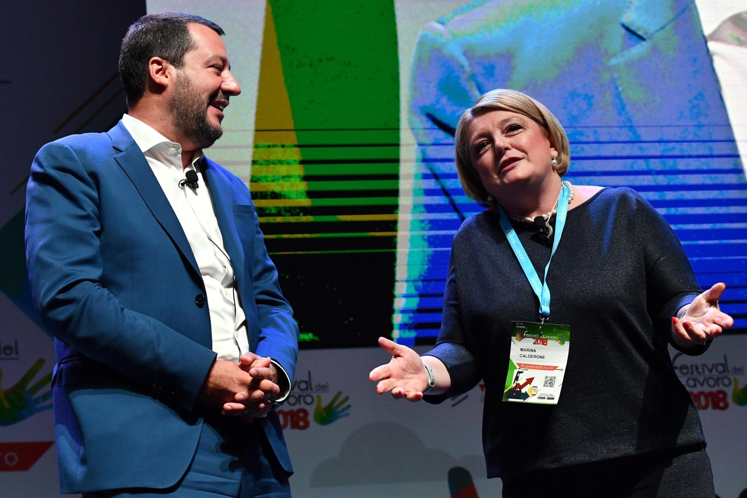 Marina Calderone e Matteo Salvini