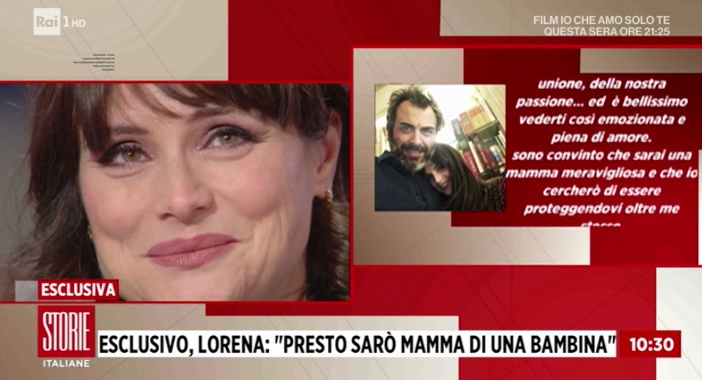 Lorena Bianchetti incinta a Storie Italiane