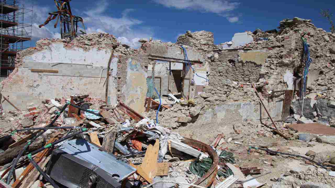 Casa crollata dopo terremoto Amatrice