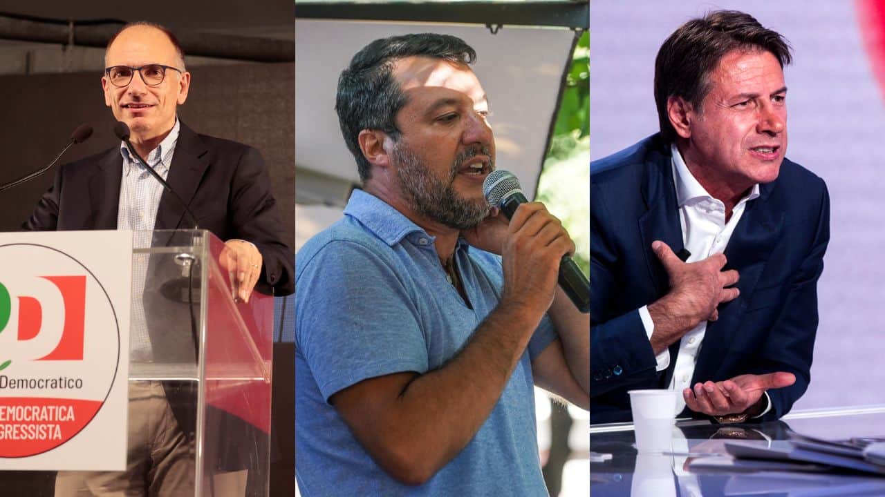 Letta, Salvini e Conte