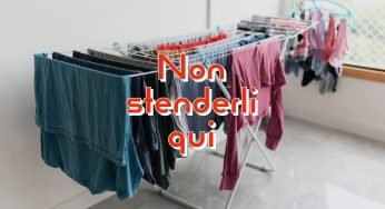 Panni, mai stenderli in questo spazio della casa: causeranno muffa e umidità