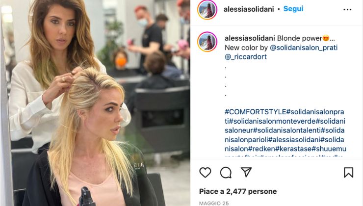 Alessia Solidani con Ilary Blasi in un post Instagram