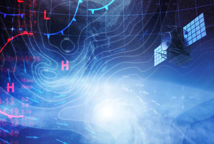 Carta meteorologica nello spazio