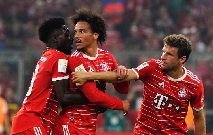 I giocatori del Bayern Monaco festeggiano