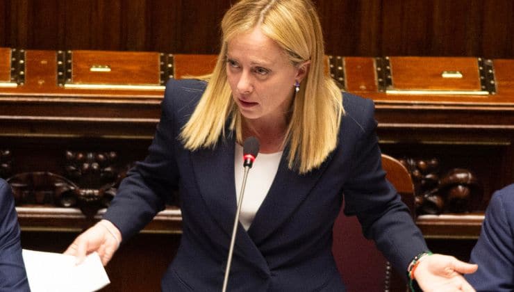 Giorgia Meloni in Parlamento