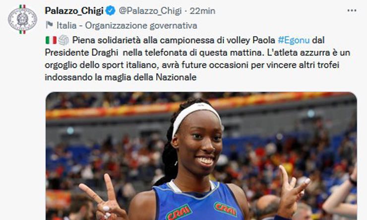 Tweet Palazzo Chigi