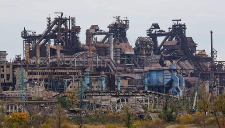 Una delle centrali energetiche in Ucraina