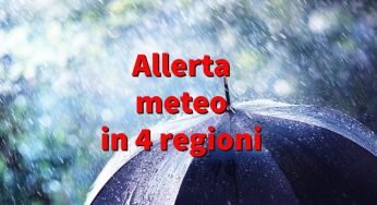 Previsioni meteo: allerta arancione in quattro regioni