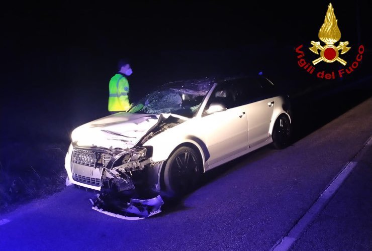 Audi A3 coinvolta nell'incidente