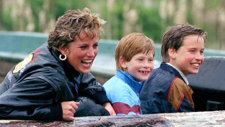 Diana con William e Harry