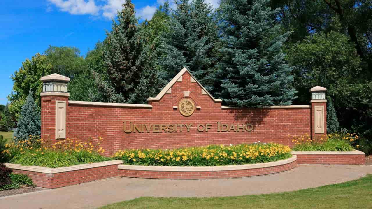 L'entrata del campus universitario dell'Idaho