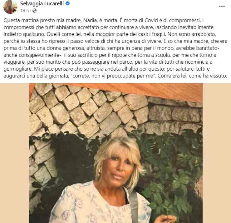 Selvaggia Lucarelli Facebook