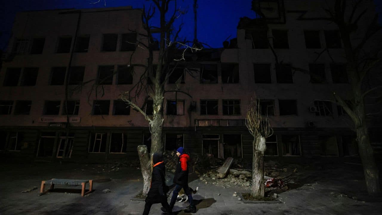 Palazzo bombardato in Ucraina