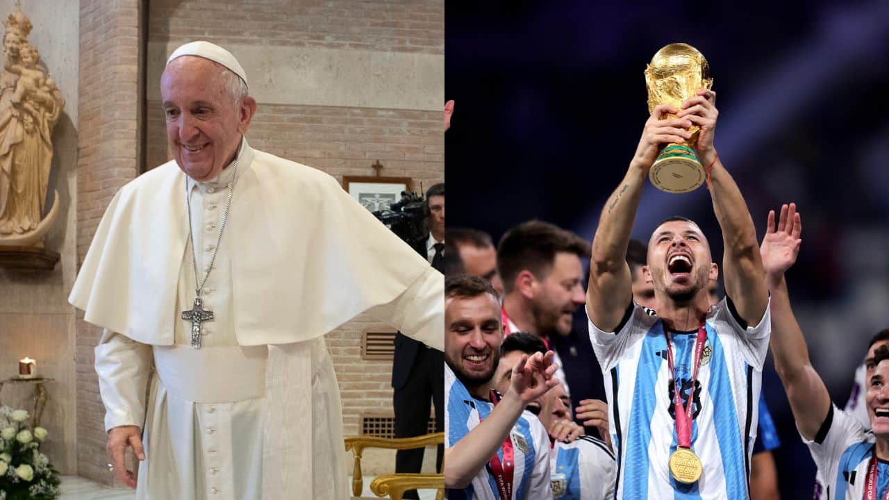 Papa Francesco e la squadra dell'Argentina