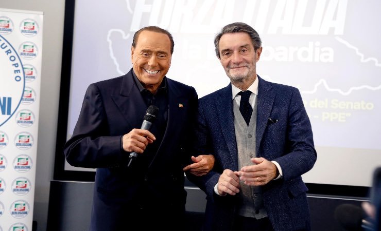 Silvio Berlusconi e Attilio Fontana