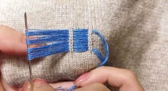 Il metodo geniale dei sarti per riparare un buco in un maglione lavorato a maglia