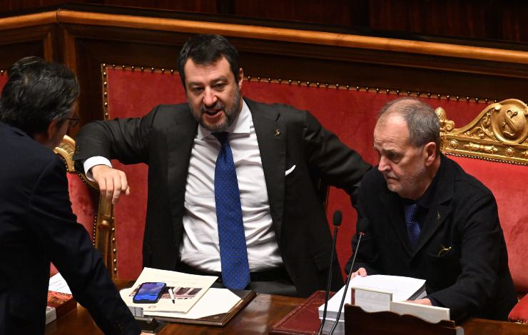 Roberto Calderoli e Matteo Salvini