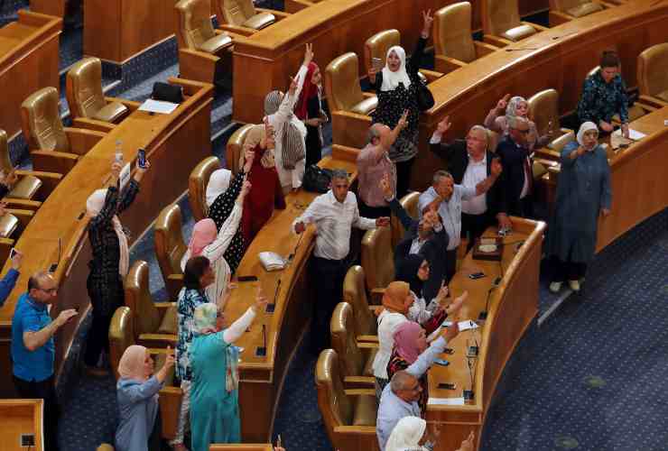 I membri di Ennahdha in Parlamento